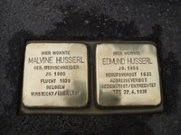 stolpersteine für edmund und malvine husserl